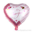 Pure Color Love Red Heart Aluminum Foil Ballons